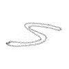 Non-Tarnish 201 Stainless Steel Figaro Chain Necklace for Men Women NJEW-I122-04P-1