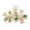 Rack Plating Brass Colorful Cubic Zirconia Pendants KK-M229-33G-2
