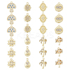 48Pcs 8 Styles Rack Plating Alloy Charms FIND-DC0002-78-1
