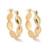 Ion Plating(IP) 304 Stainless Steel Oval Wrap Hoop Earrings for Women EJEW-G293-29G-1