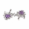 Natural Amethyst Pendants G-P496-04P-14-3