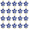 20Pcs Alloy Enamel 5-Petal Flower Connector Charms FIND-YW0009-33F-1