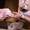 12Pcs 12 Style Flower & Wave & Rectangle Crystal Rhinestone Watch Band Charms Set with Imitation Pearl FIND-PH0007-68-6