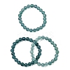 8MM Natural Blue Fluorite Round Beaded Stretch Bracelets for Women GG-CBA3F02-10-4