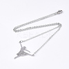 Non-Tarnish 201 Stainless Steel Pendant Necklaces NJEW-T009-JN110-1-40-2