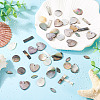 50Pcs 5 Styles Natural Black Lip Shell & Freshwater Pendants SHEL-TA0001-22-6