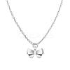 Bowknot 925 Sterling Silver Pendant Necklaces for Women NJEW-F338-04S-2