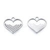 Non-Tarnish 304 Stainless Steel Pendant Rhinestone Settings STAS-N098-218P-1