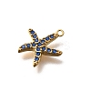 304 Stainless Steel Micro Pave Cubic Zirconia Pendants STAS-Z160-01G-01B-2