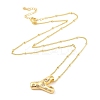 Brass Micro Pave Clear Cubic Zirconia Pendant Necklaces NJEW-Z038-01G-Y-1
