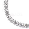 Non-Tarnish 304 Stainless Steel Cobs Chain Necklace for Men Women STAS-B039-09P-2
