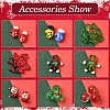 Christmas Theme Handmade Lampwork with Transparent Glass Bead Set DIY-FS0006-97-2