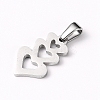 Non-Tarnish 304 Stainless Steel Pendants LS-STAS-I127-018P-2