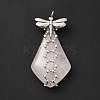 Natural Rose Quartz Pendants G-G870-01P-2
