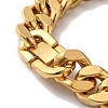 PVD Vacuum Plating 201 Stainless Steel Cuban Link Chain Bracelets for Women Men BJEW-H612-02G-3