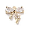 Brass Pave Clear Cubic Zirconia Charms LS-KK-Z061-17G-1