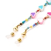 Glass Seed Beads Eyeglasses Chains AJEW-EH00383-01-4