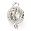 Brass Micro Pave Clear Cubic Zirconia Connector Charms KK-A230-06D-S-1