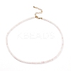 Natural Rose Quartz Beaded Necklaces NJEW-JN03315-02-1