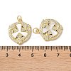 Brass Micro Pave Clear Cubic Zirconia Pendants KK-B083-17G-05-3