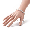 Natural Shell & Synthetic Turquoise Braided Bead Bracelet for Women BJEW-JB09245-01-4