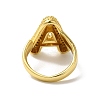 Letter Brass Micro Pave Clear Cubic Zirconia Open Cuff Ring for Women RJEW-N046-03A-G-3