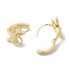 Bowknot Brass Hoop Earrings for Women EJEW-U008-13G-2