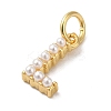 Rack Plating Brass with ABS Plastic Imitation Pearl Charms KK-B092-30L-G-2