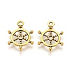 Tibetan Style Alloy Helm Pendants TIBEP-S257-AG-LF-2
