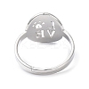 Non-Tarnish 304 Stainless Steel Word Love Adjustable Ring for Women RJEW-I097-01P-3