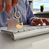6Pcs Whale Stainless Steel Pendants Keychain KEYC-BBC0001-12A-5