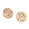 Brass Micro Pave Clear Cubic Zirconia Beads CU-CBAB0CF-07G-2