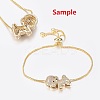 Brass Micro Pave Cubic Zirconia Pendants X1-ZIRC-G130-09P-NR-3