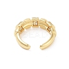 Brass Micro Pave Clear Cubic Zirconia Multi-layer Open Cuff Ring for Women LS-RJEW-Z055-01G-02-3