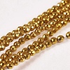 Electroplate Non-magnetic Synthetic Hematite Beads Strands X-G-J169B-2mm-04-1