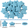 24Pcs Star Synthetic Lava Rock Beads G-PA0002-25A-2