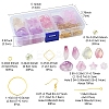 DIY Leaf & Flower Glass Earrings Jewelry Making Kits DIY-FS0007-06-4