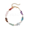 Chakra Natural Rose Quartz & Amethyst & Apatite & Aquamarine & Green Aventurine & Tiger Eye & Carnelian Chip Beaded Bracelets for Women BJEW-JB11740-01-2