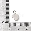 Brass & Natural Shell Heart Charms KK-D431-025B-02P-3