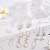 90Pcs 9 Styles Brass Hoop Earrings Findings DIY-GA0007-79-4