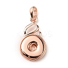 Alloy Hang Snap Base Pendant for Interchangeable Snap Charms Jewelry Making FIND-WH0117-47RG-1