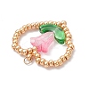 MIYUKI Glass Seed Beaded Heart and Flower Pendants PALLOY-MZ01079-03-4