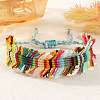 Bohemian Style Handmade Woven Polyester Cord Bracelets for Women TI9279-4