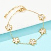304 Stainless Steel Link Bracelets for Women BJEW-G747-04G-1