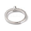 Rack Plating Brass Clear Cubic Zirconia Constellation Adjustable Rings for Women RJEW-S407-08P-10-3