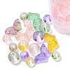 410Pcs 15 Style Transparent Spray Painted Glass Beads GLAA-YW0001-81-2