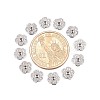 5-Petal Brass Micro Pave Clear Cubic Zirconia Bead Caps X-ZIRC-P001-31P-2