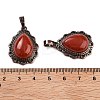 Natural Mixed Stone Teardrop Pendants G-K363-01R-4