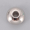 Platinum Brass Rondelle Spacer Beads X-KK-E356-6mm-P-2