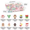 100Pcs 10 Styles Christmas Luminous Resin Cabochons RESI-FS0002-40-4